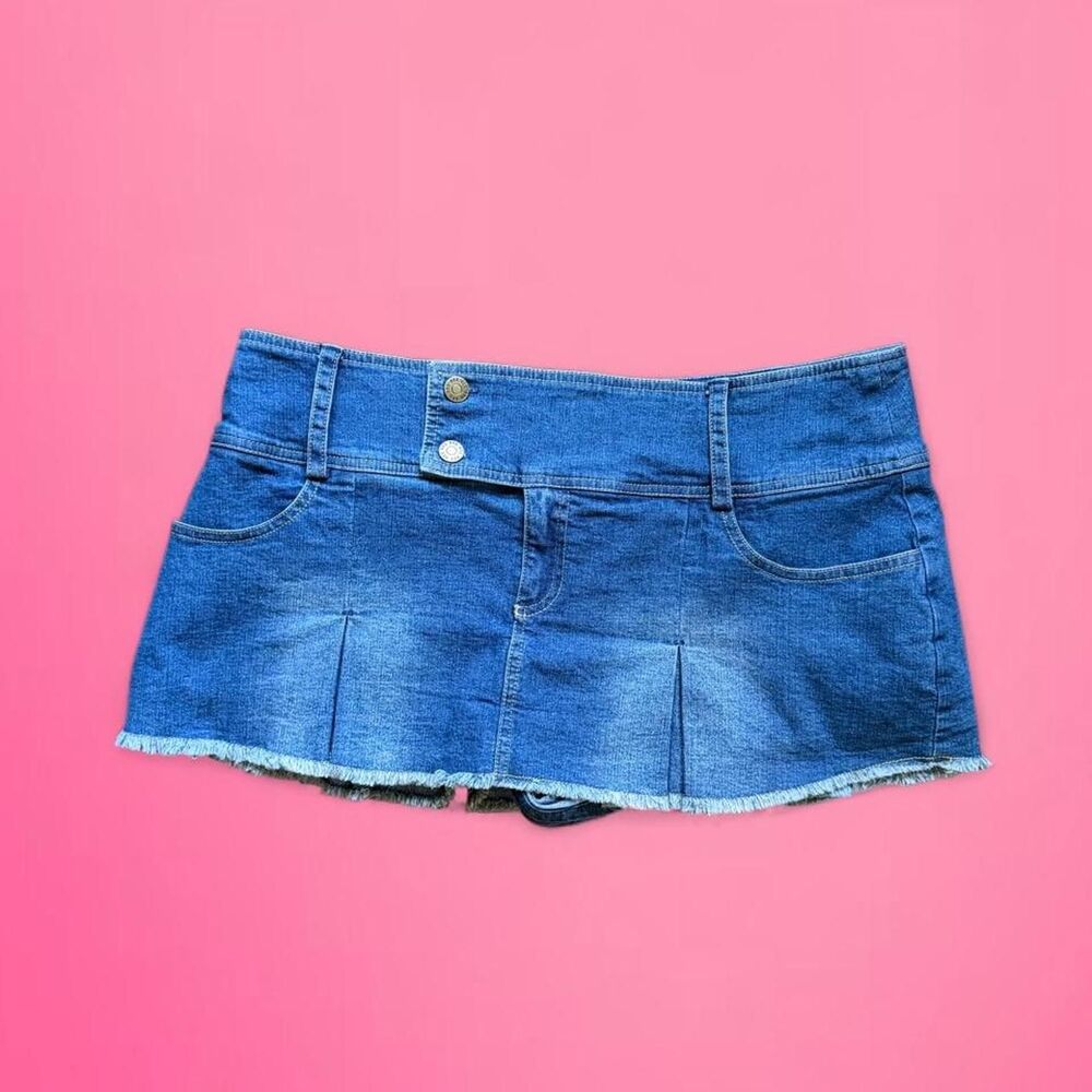 BDG denim mini skirt with built in shorts